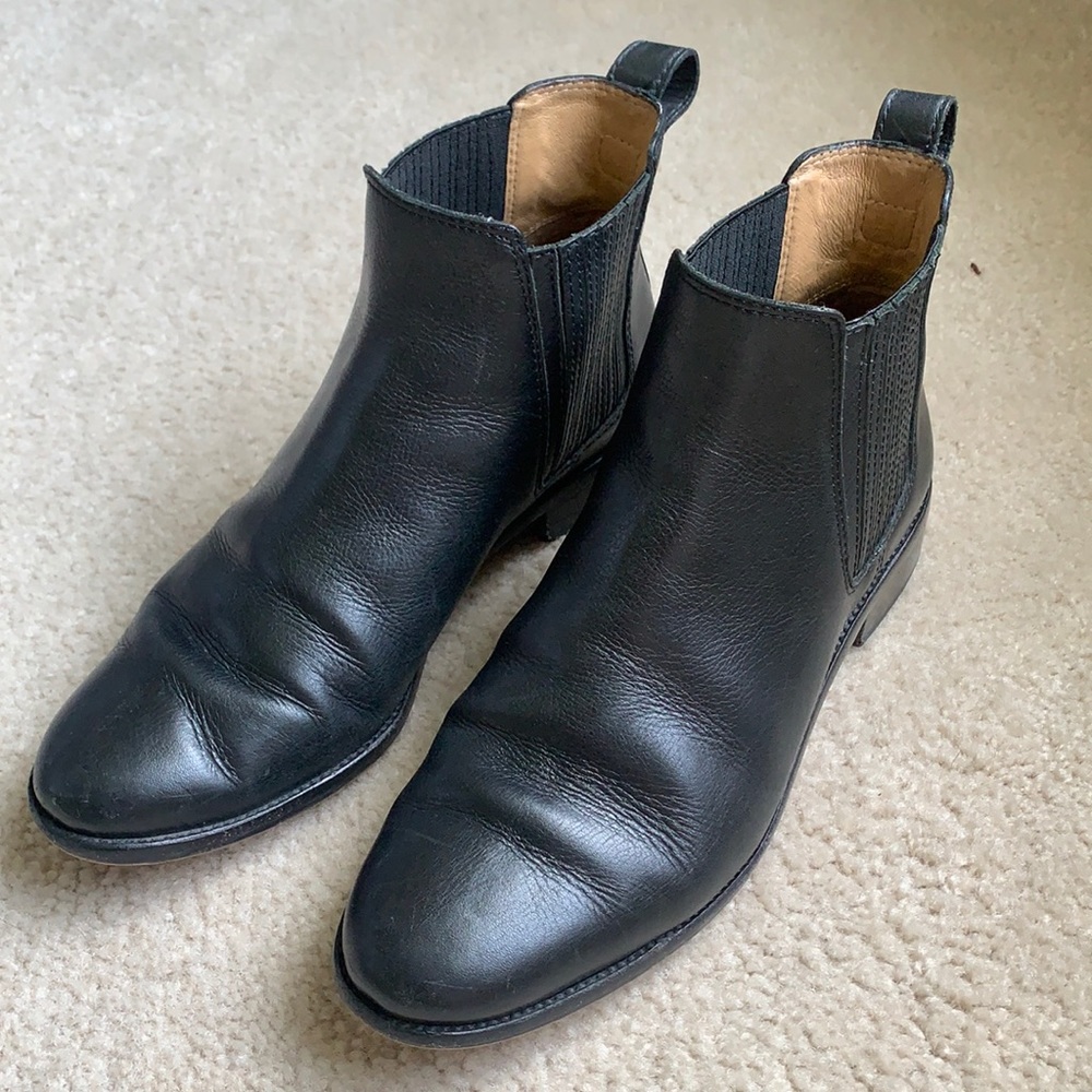 Madewell W9.5 Black Genuine Leather The Ainsley Chelsea Boot